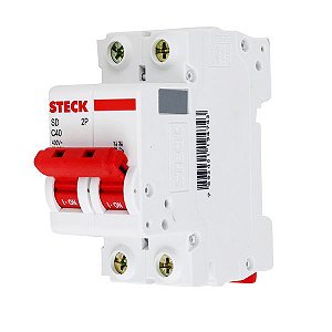 Disjuntor Din Bipolar 10a Curva C 3ka Sdd62c10 Steck