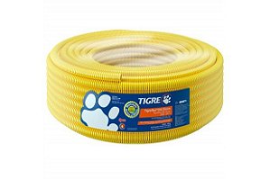 Conduite Eletroduto Corrugado Amarelo 3/4" 50 Metros Tigre