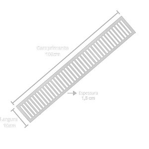 Grelha Ralo Linear Ferro Fundido 10cm x 100cm