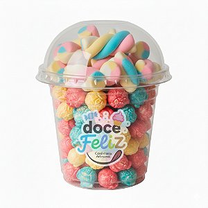 Pipoca Colorida + Marshmallow | Tampa Bolha