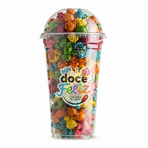 Pipoca Colorida + Marshmallow | Tampa Bolha | 400ml