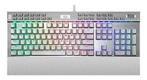 Teclado Mecânico Gamer Yama Branco (K550W - RGB) Switch Roxo - Redragon