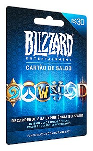 Cartão Gift Card Blizzard R$30 