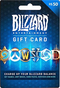 Cartão Gift Card Blizzard R$50