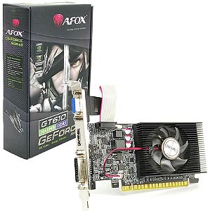Placa de Vídeo AFOX GeForce GT610 2GB DDR3 64 Bits