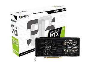 Placa de Vídeo Palit Geforce RTX 3060 Dual 12GB GDDR6 192 Bits