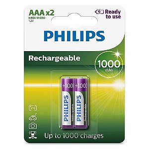 Pilha Philips C/2 Pilhas Rec