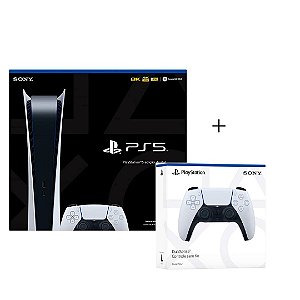 Comando PS5 Dualsense Branco + Jogo FIFA 23 (Código de Descarga na