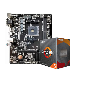 KIT UPGRADE PROCESSADOR AMD RYZEN 5 5600G 3.9GHz (4.4GHz TURBO) + PLACA MÃE PCWare A520M, CHIPSET A520, AMD AM4, USB 3.0