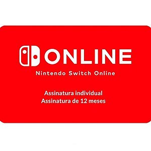Nintendo Switch Online Assinatura 12 Meses para 1 Usuário
