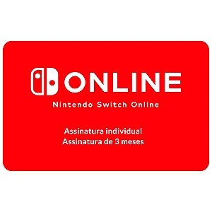 Nintendo Switch Online Assinatura 3 Meses para 1 Usuário