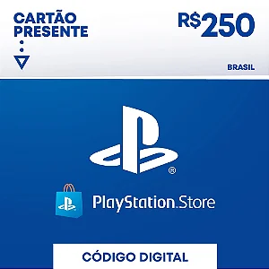 Cartão PSN Brasil R$ 250 (Cartão Presente)