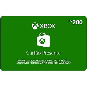 Cartão Gift Card Xbox $200 Reais - Código Digital