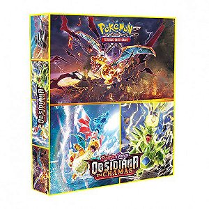 Álbum Pokémon para cards tipo fichário - Escarlate & Violeta Obsidiana em Chamas