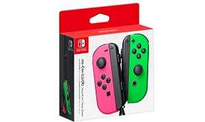 Joy Con Switch Splatoon Rosa / Verde L-R