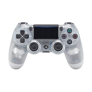 Controle Sony Dualshock 4 Crystal sem fio (Com led frontal) - PS4