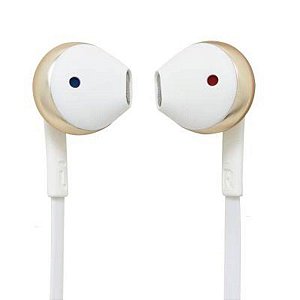 Fone De Ouvido In Ear Branco com Dourado JBL - T205