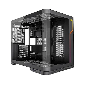 GABINETE WIDELOAD EXTREME VIDRO CURVADO CA-605B PRETO