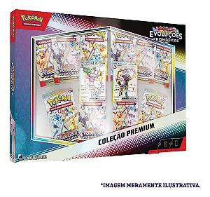 BOX POKEMON - COLECAO PREMIUM EVOLUCOES PRISMATICAS - CERTIFICADO FSC