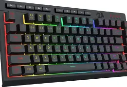 TECLADO MEMBRANA GAMER REDRAGON CRESCENT K524-RGB-PT PTO USB