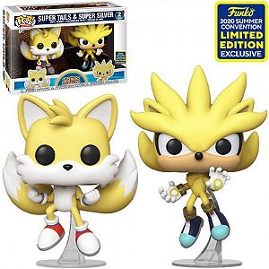 Boneco Funko Sonic The Hedgehog #02 - Super Tails & Super Silver