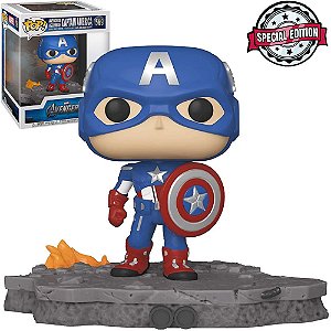 Boneco Funko Pop Avengers Assemble Captain America #589 - Marvel
