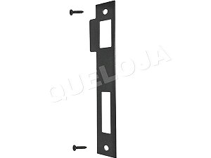 Contra Testa Para Fechadura 55 mm De Porta de Madeira Reposição Aliança Preto Fosco