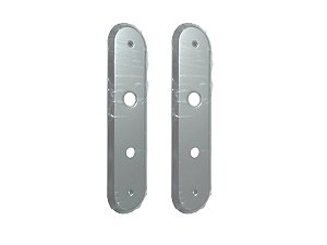 Acabamentos Para Fechadura de Banheiro Em Espelhos Inox Wc Stam Ref 1820 Porta Madeira Casa