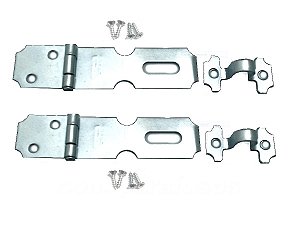 Porta Cadeado Aliança Trinco Fecho Pequeno 2 .1/2 Kit c/2 Com Parafusos
