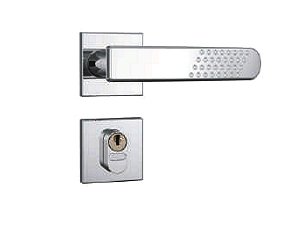 Fechadura Externa Stam Maçanetas Alavanca Porta Madeira Roseta Quadrada Conjunto Completo ST-803-RQ1i