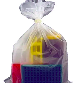 Saco para autoclave em polietileno leitoso-transparente 20 lts