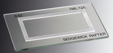 Câmara Para Contagem Sedgewick-Rafter De Vidro Com Célula De 50X20X1Mm Reticulada Em Subdivisões De 100 X 1Mm  Cx/1
