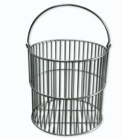 Cesto De Arame Zincado, Formato Redondo,Com Alca 300X300 (Diaxalt), Autoclavavel.