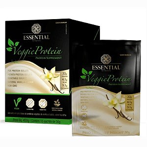 Veggie Protein Vanilla - 15 Sachês de 36g - Essential Nutrition