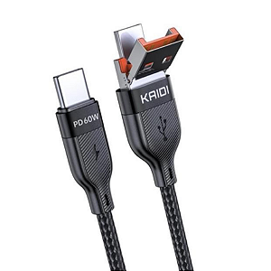 Cabo Kaidi Conector Duplo Tipo C | USB 1,2mts KD-2505CC (1162)