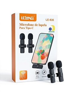 Microfone Sem Fio para Smartphones Ideal para Vídeos, Lives, Podcasts, Entrevistas e Transmissões com Áudio Profissional