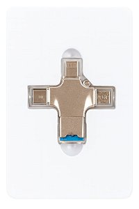 ADAPTADOR OTG 4EM1 USB-C/MicroUSB/USB-A/MicroSD 64GB - NTFS/FAT32 Windows/Mac/Linux/Android/iOS!