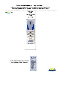 Controle Remoto Compatível - Ar Condicionado Brastemp Springer Gree Komeco