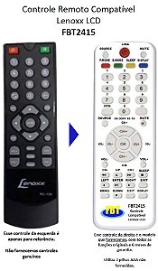 Controle Remoto Compatível Lenoxx LCD TV7114 RC109 FBT2415