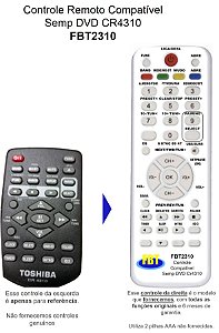 Controle Remoto Compatível Semp CR4310 MS7945 7980 8050 8080 FBT2310
