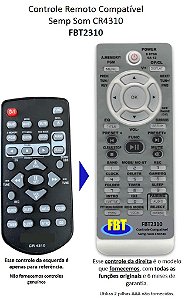 Controle Remoto Compatível Semp CR4310 MS7945 7980 8050 8080 FBT2310