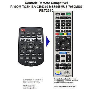 Controle Remoto Compatível Semp CR4310 MS7945 7980 8050 8080 FBT2310