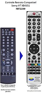 Controle Remoto Compatível SEMP XB4351 DVD3340 FBT2239