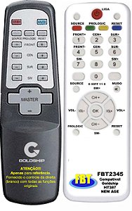 Controle Remoto Compatível GOLDSHIP HT 0387 NEW AGE FBT2345
