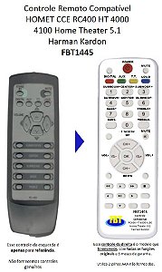 Controle Remoto Compatível CCE HARMAN HT400 RC400 401 FBT1445