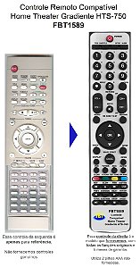 Controle Remoto Compatível  Gradiente ah59 01264A HTS760 FBT1589