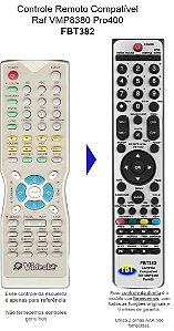 Controle Remoto Compatível RAF Videokê Vmp 8380 Vmd6628S PRO400 FBT382