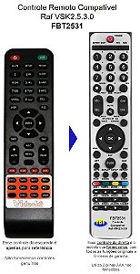 Controle Remoto Compatível RAF Videokê  VSK. 3.0 FBT2531