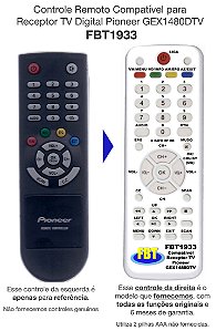Controle Remoto Compatível Pioneer Recep Gex 1480dtv 10 FBT1933