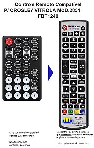 Controle Remoto Compatível Crosley Vitrola FBT1240